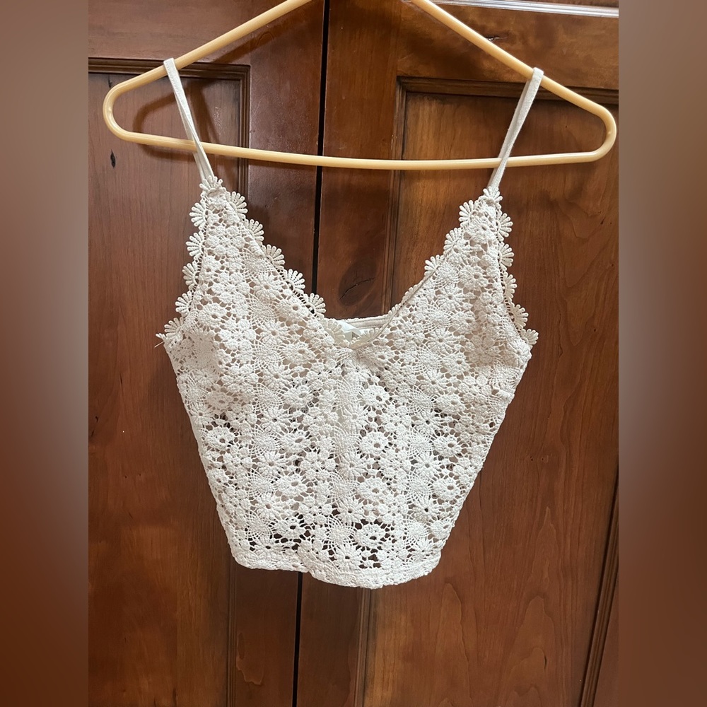 NWT Crochet crop top- not available in store or online